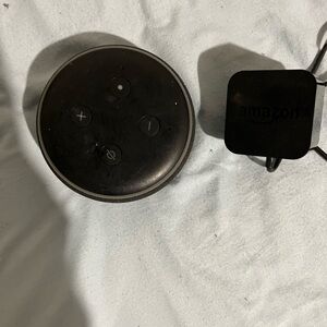 Amazon Echo Dot Smart Speaker with Black Adapter